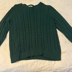 Green Cable Knit Sweater